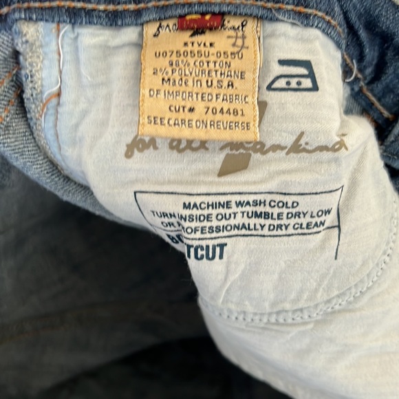 7 For All Mankind Swarovski Jeans Boot Cut Size 27 - Picture 5 of 6